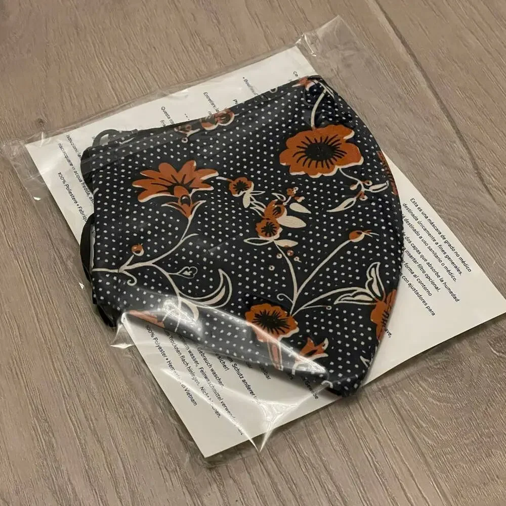 Tory Burch Printed Two Layer Adjustable Face Mask New Limited Print